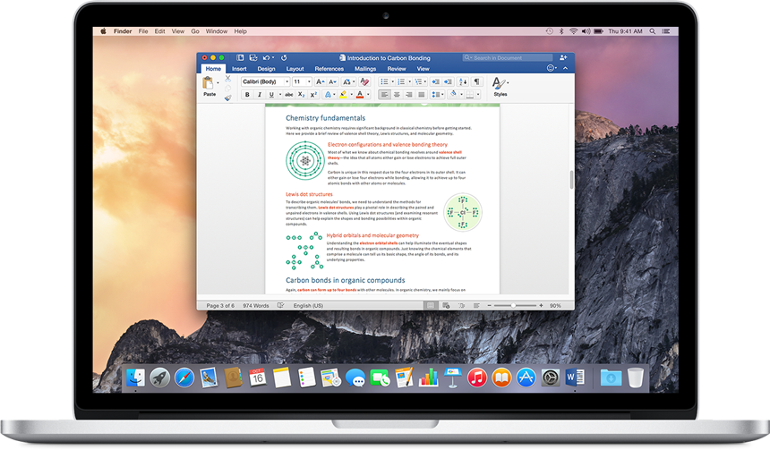 ms word for mac go to a page